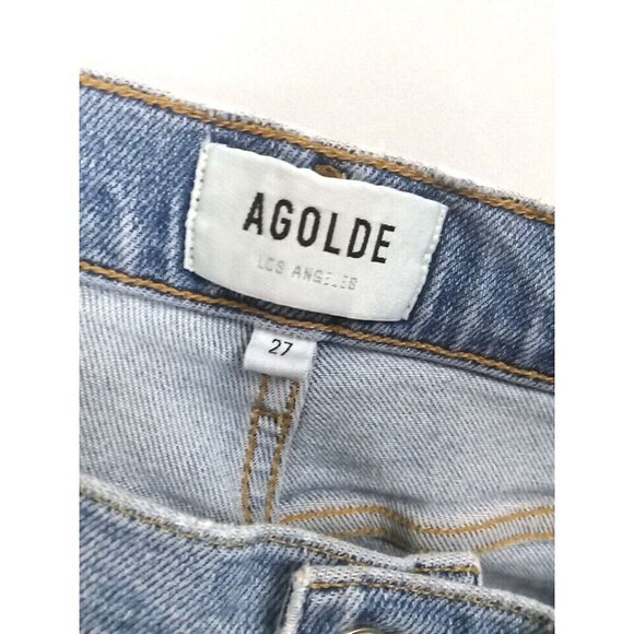 Agolde Jeans Women's Size 27 Blue Toni Mid Rise Skinny Straight Fray - Picture 3 of 13